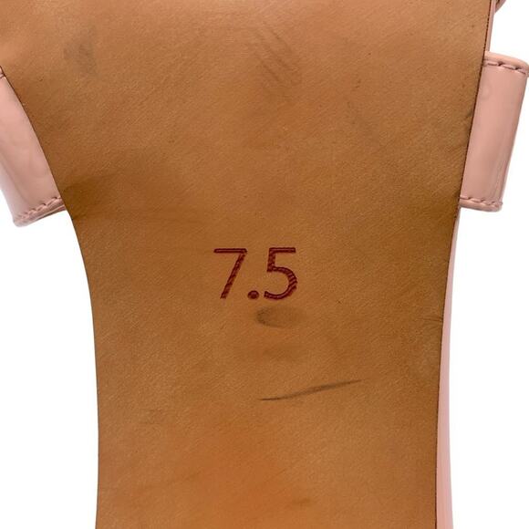 Marais USA Jane Mule Blush Pink Vegan Patent Slide Block Heel Sandals Size 7.5 - Picture 7 of 13